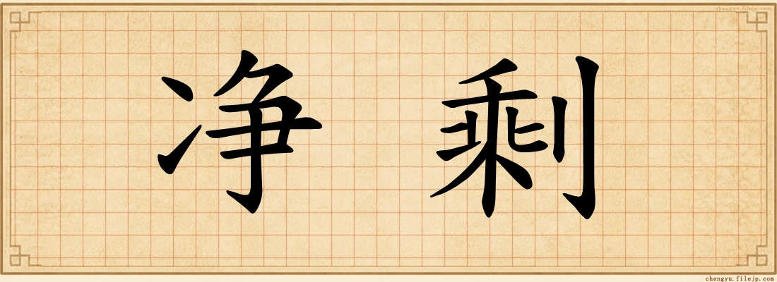 净剩