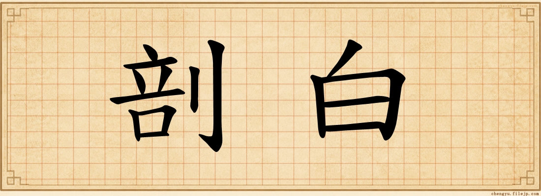 剖白