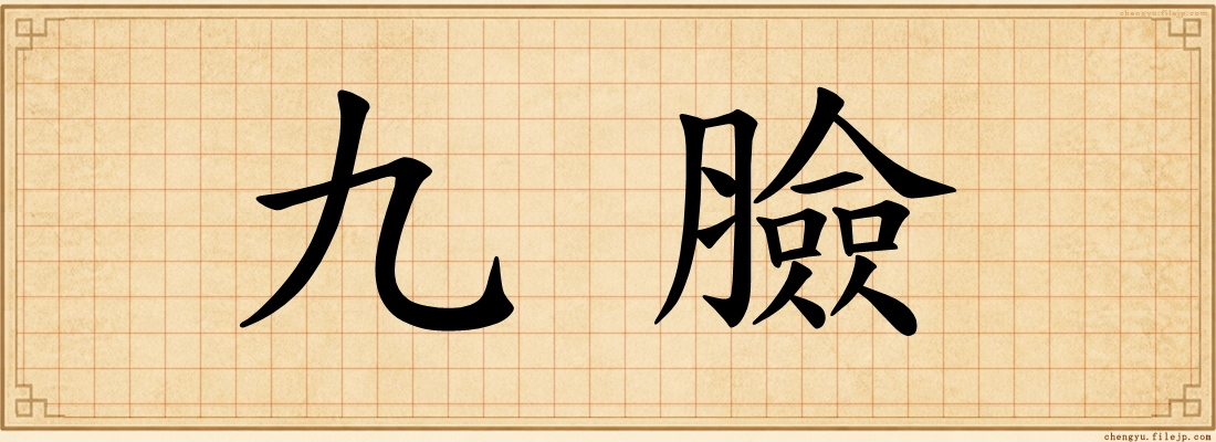 九臉