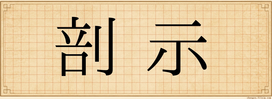 剖示