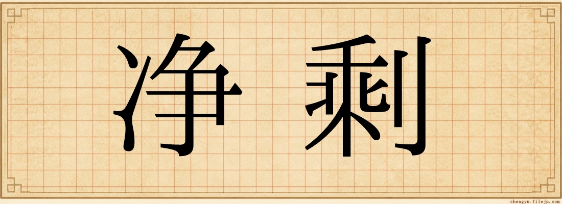 净剩