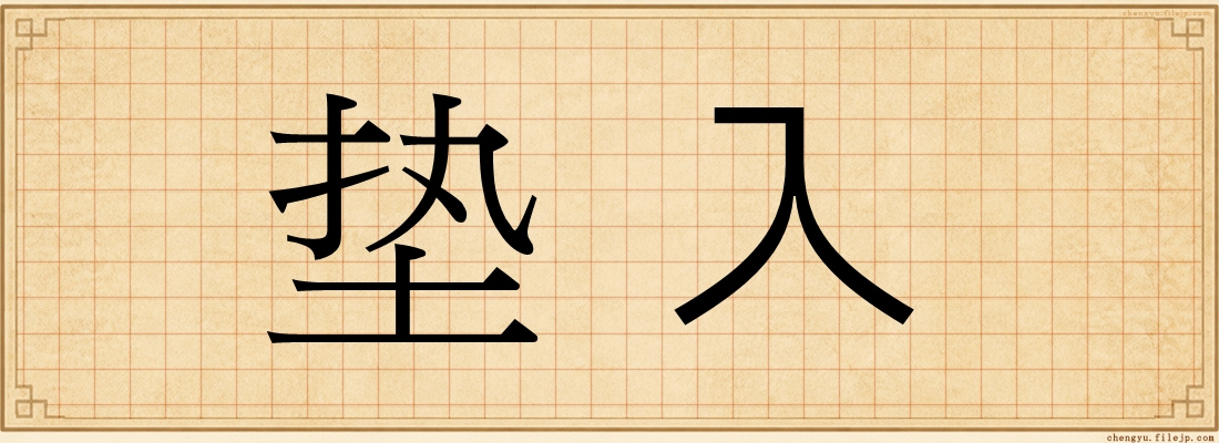 垫入
