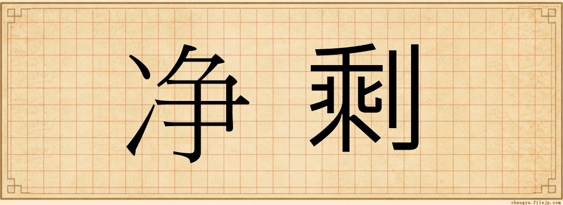 净剩