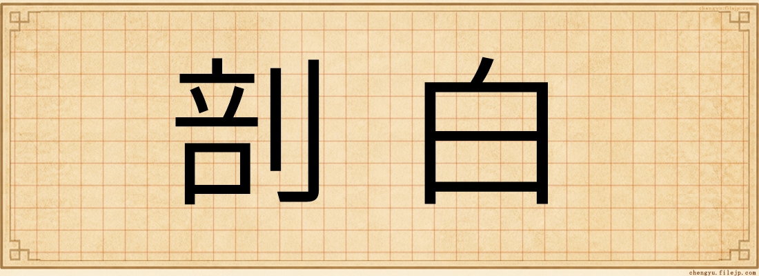 剖白