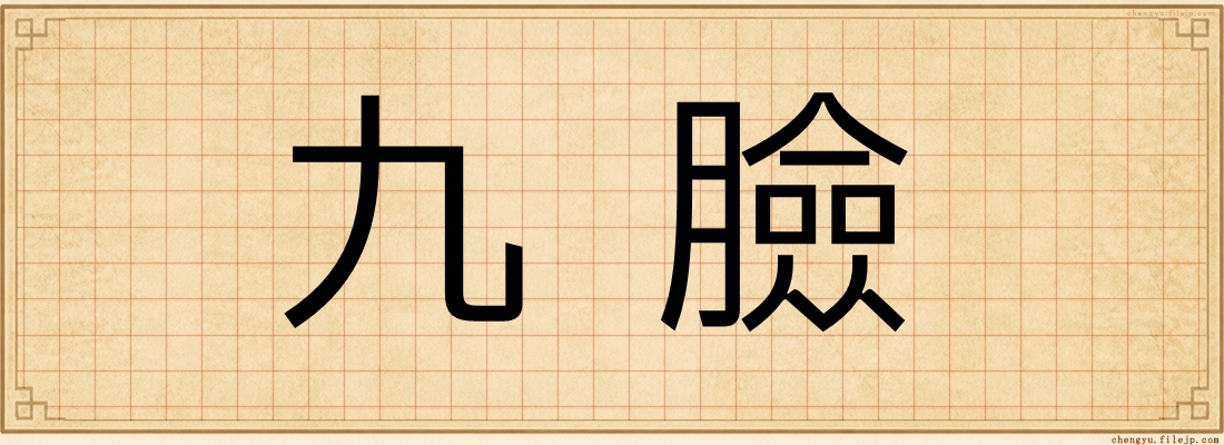 九臉
