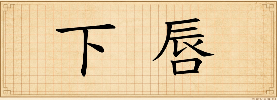 下唇